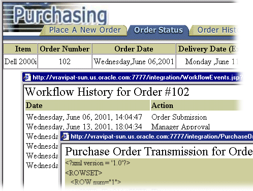 Workflow information and XML order format that was sent to Dell