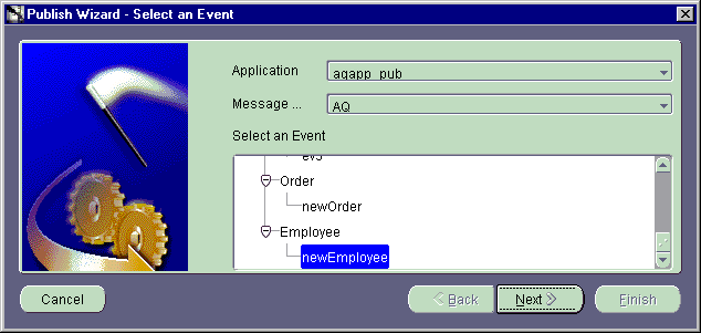 Text description of SelectEvent.gif follows.