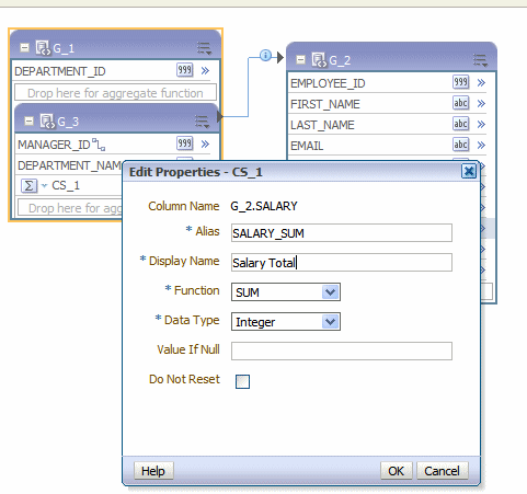 Properties dialog