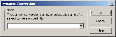 Insert Dynamic Conversion dialog