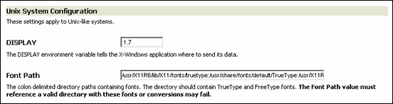 Dynamic Converter Configuration page and UNIX settings