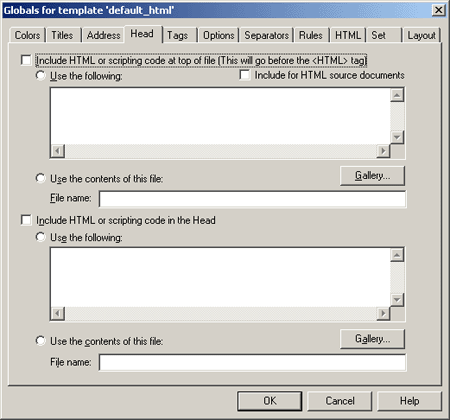 Head Element Tab