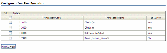 Text describes the Configure Custom Barcode page.