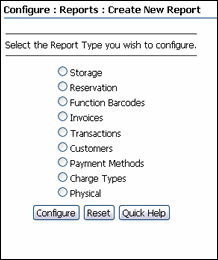 Text describes the Configure Report Element Page.