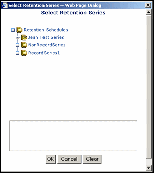 Surrounding text describes the Select Series Dialog.