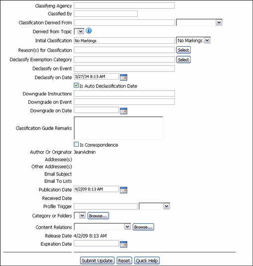 Surrounding text describes the Default Metadata page.