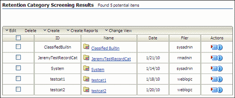 Surrounding text describes the Screening Results Page.