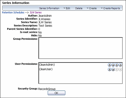 Surrounding text describes the Series Information Page.