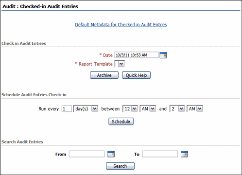 Surrounding text describes the Checked-In Audit Entry Page.