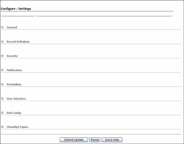 Text describes the Configure Retention Settings Page.