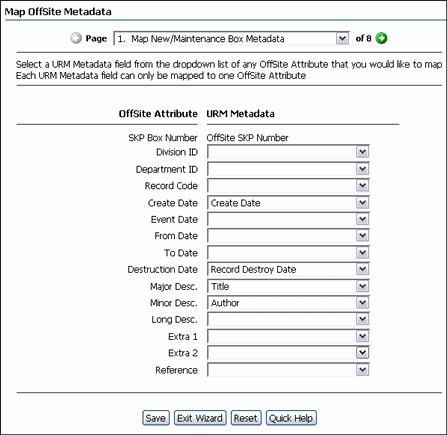 Surrounding text describes the Map Metadata Pages.