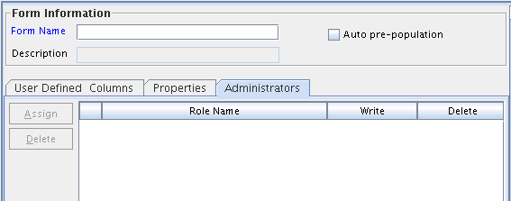 Administrators tab