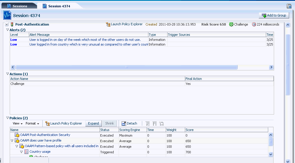 Session Details is shown with checkpoint expanded.