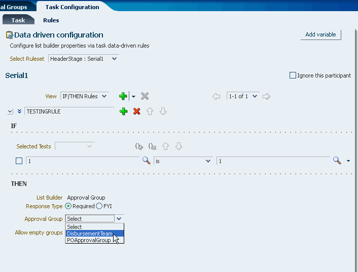 Task Configuration: Data Driven, Edit Mode (1)