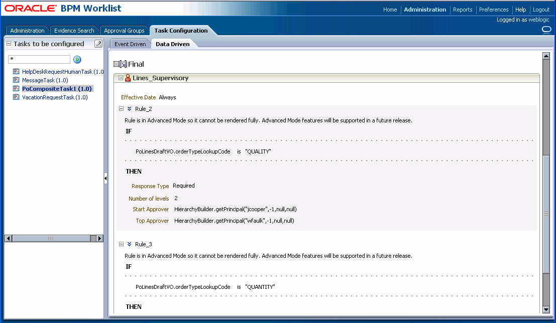 Task Configuration: Data Driven, Edit Mode (2)