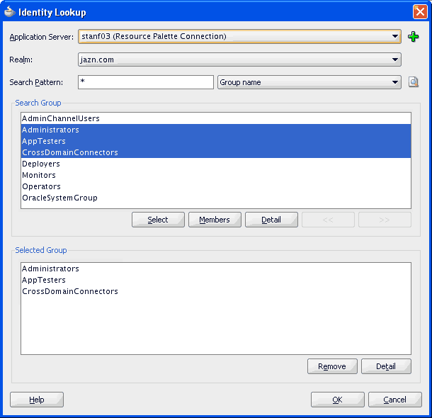 Identity Lookup Dialog