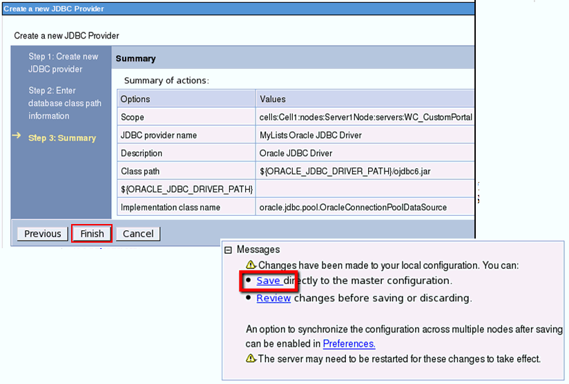 Create the JBDC Provider