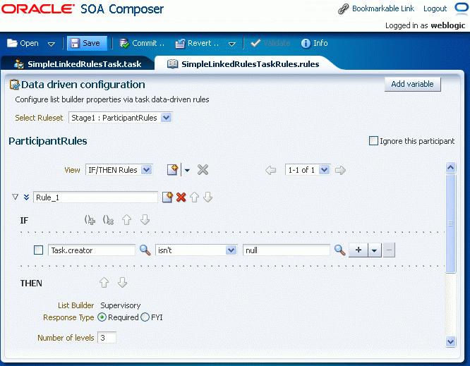 saving task config