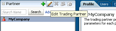 Default host trading partner name