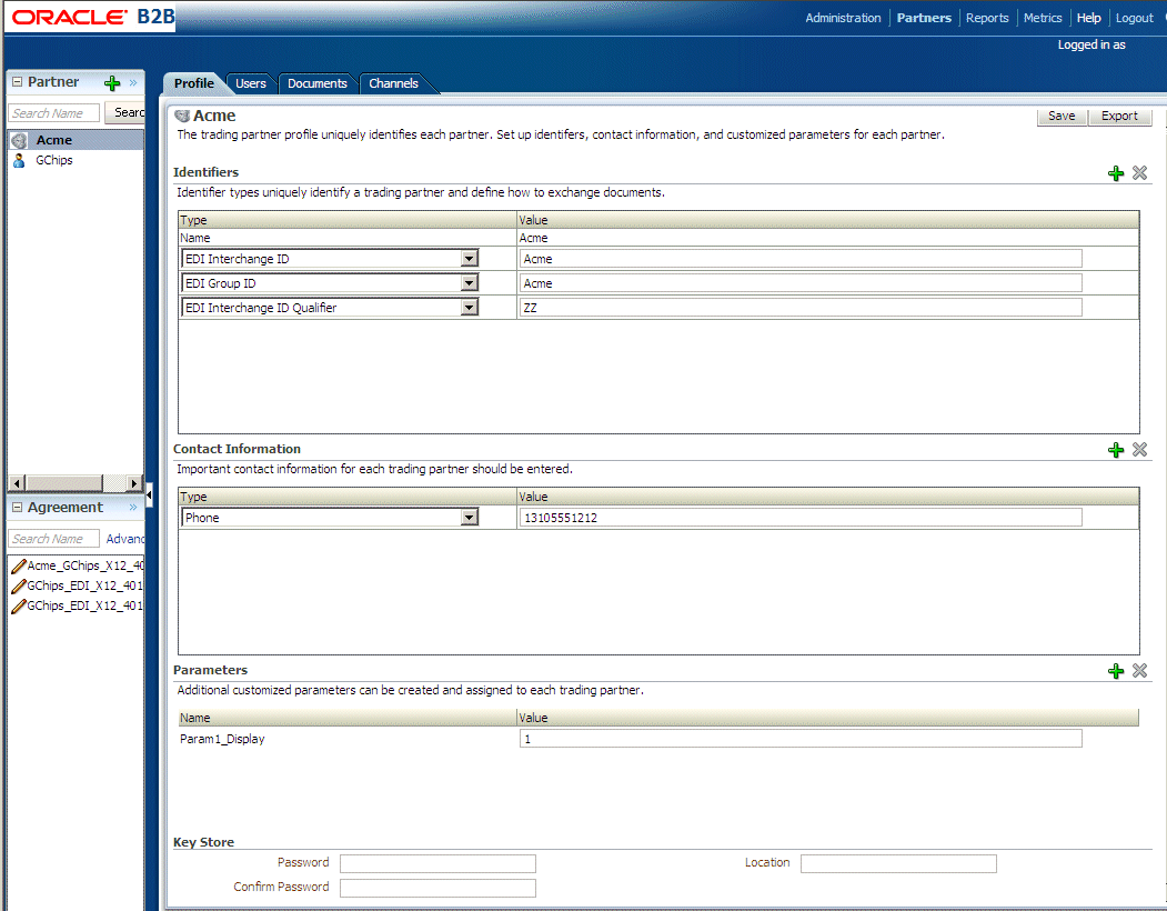 Trading partner identifiers