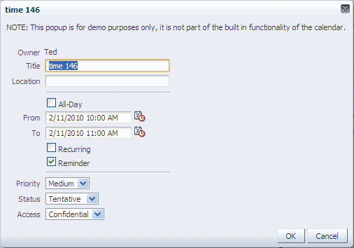 Form to edit Activity in a popup