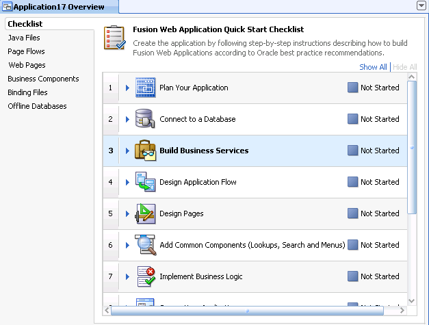 Application checklist