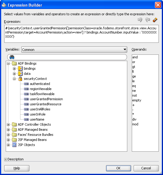 Shows expression in Expression Builder