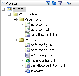 Application with two unbounded task flow source files.