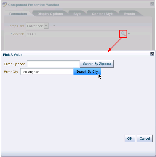 City Picker for the zipCode Parameter