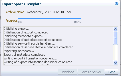 Exporting Spaces In Progess