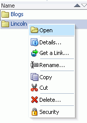 Folder Context Menu in Documents Task Flows