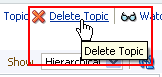 Delete Topic link