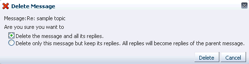 Delete Confirmation Dialog for Topic Replies