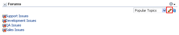 Edit icon in the forums task flow