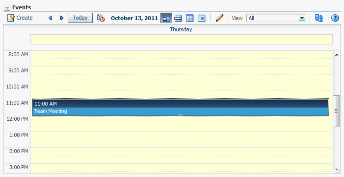 Events task flow