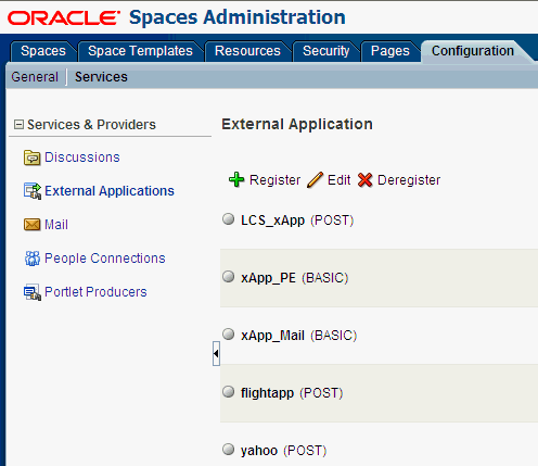 Configuring External Applications