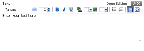 Text layout component text editor