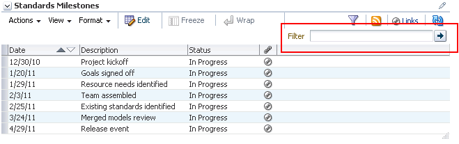 Filter field