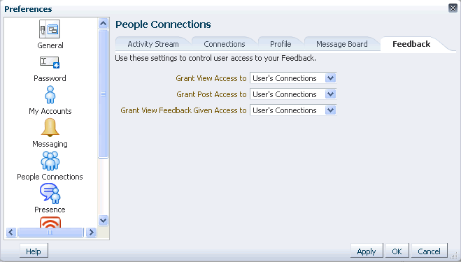 Feedback Preferences