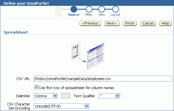 Source tab for a spreadsheet data type