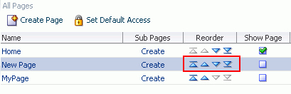 Reordering a Page