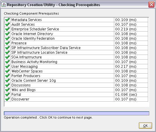 checking prerequisites for component selection