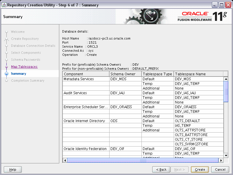 summary screen