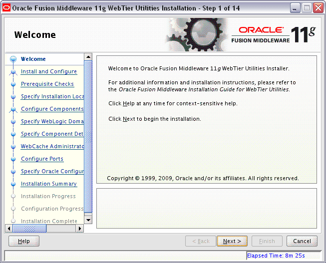 welcome screen