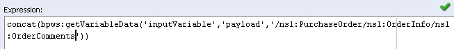 The payload expression.