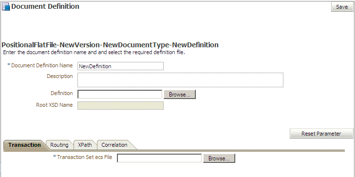 Flat file parameters