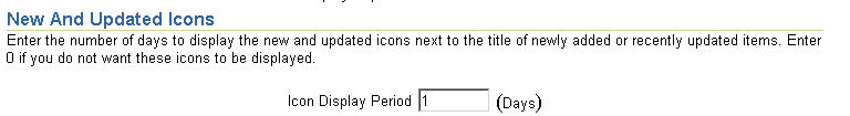 Specifying the number of days over which to collect items