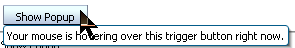Mouse hover target on popup