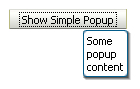 button and popup contents