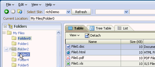 Drag a file to a directory